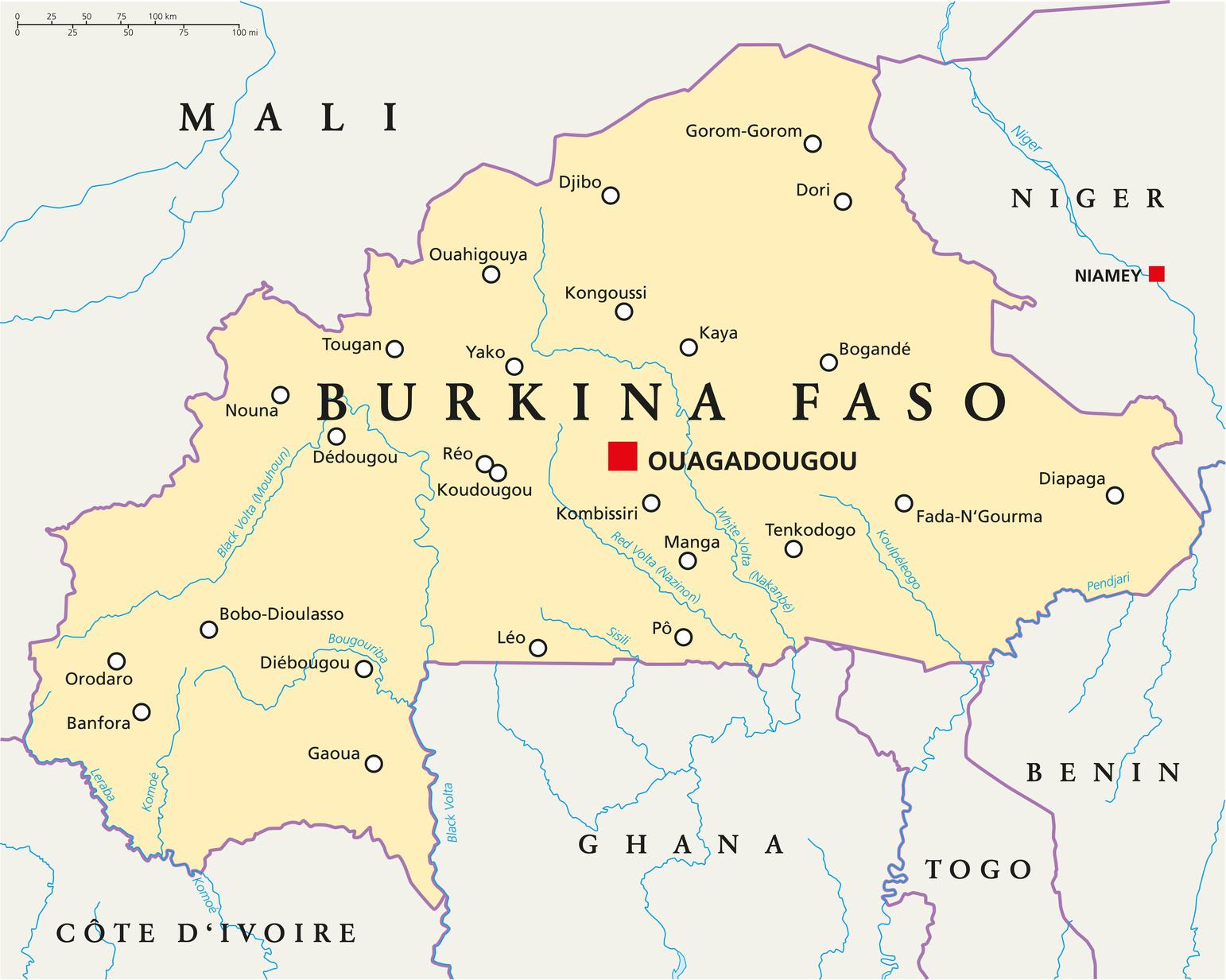 Burkinafaso Carte 
